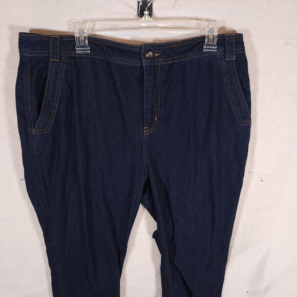 Boden Denim Gowrie Blue Jeans Womens Size 14R Elastic Hems Pockets - Picture 8 of 15